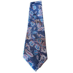 Surrey Men's Multi Floral Paisley Pattern Black Necktie Tie